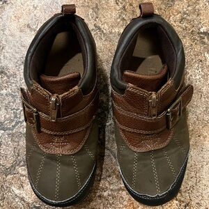 Austin Trading Co. Little Boy’s Size 1 Olive Green, Brown, & Black Hiking Shoes